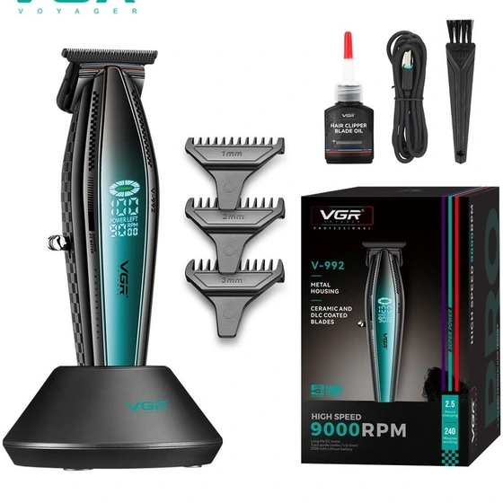 ماشین اصلاح وی جی آر مدل V-992 با تیغه سرامیک و ضد آب